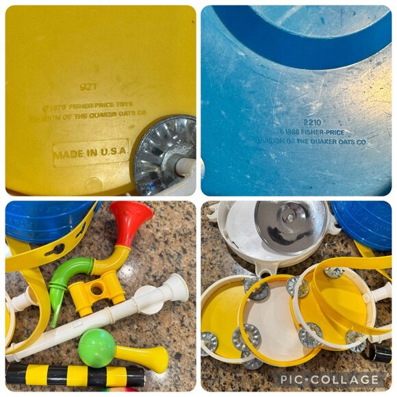 Fisher-Price Musical Band Drum Set Instruments Tambourine Vintage 1979 Vintage - Picture 4 of 16